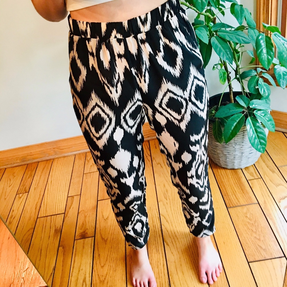 Ikat-Inspired Patterned Pants